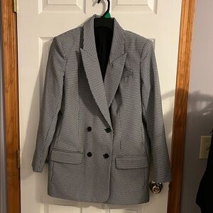 Express Houndstooth Boyfriend Style Blazer